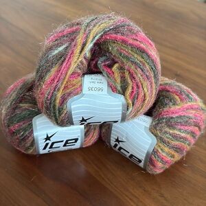 NEW! Ice Yarns Self Striping Yarn Bundle 3 Skeins